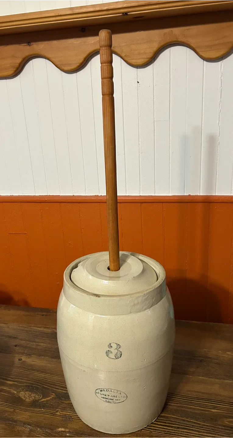 Medalta Stoneware Butter Churn