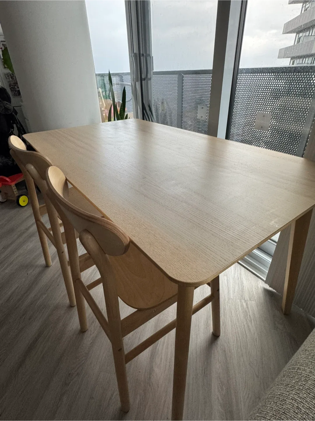 IKEA Lisabo Dining Table & 2 Chairs - Light Ash