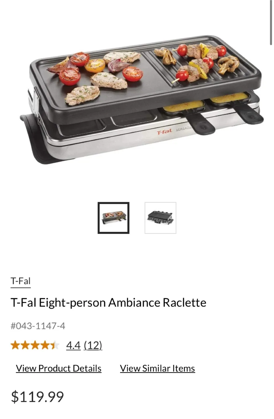 T-Fal Ambiance 8-Person Raclette Grill image indicator(2)