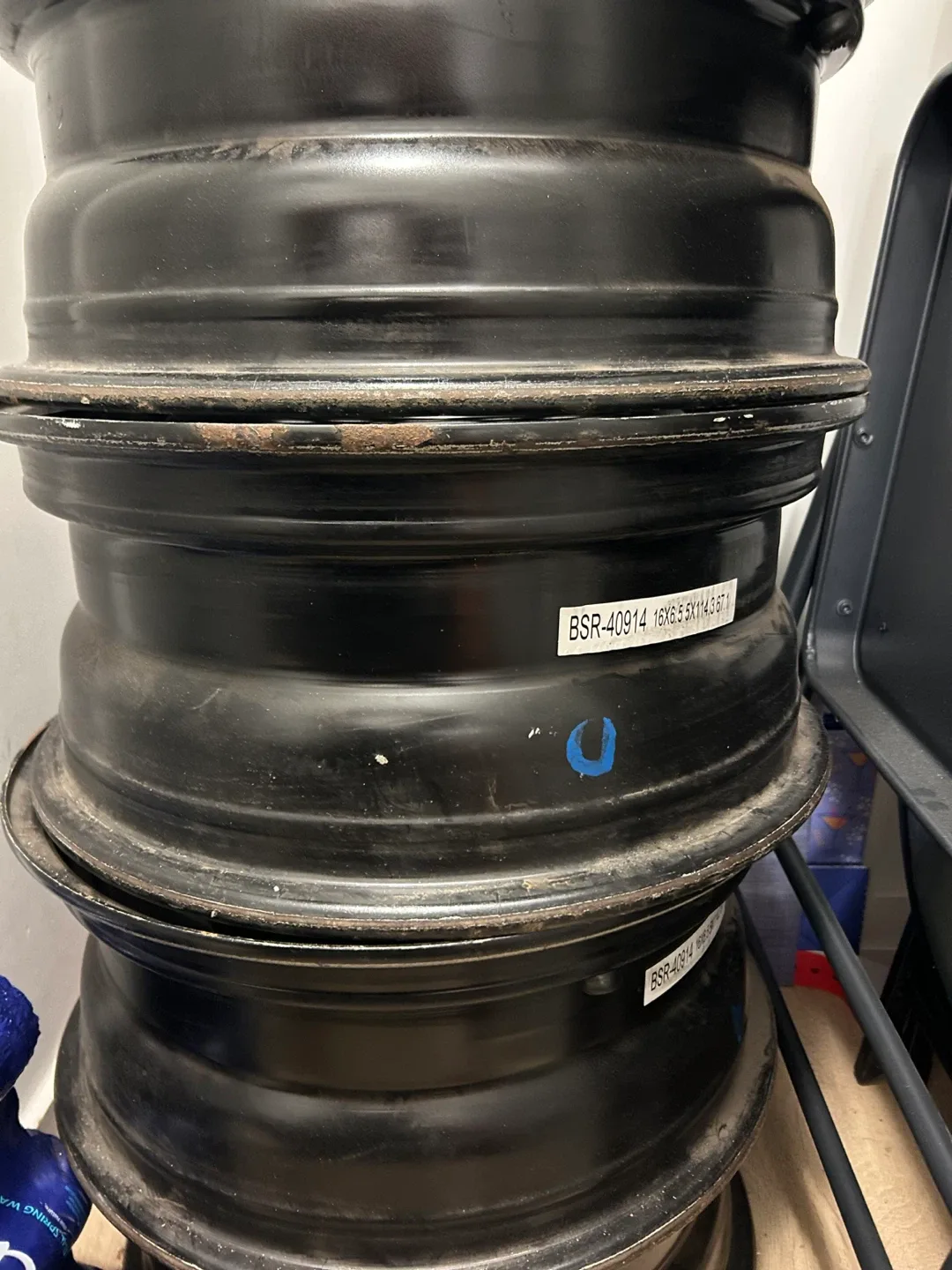 Set of Four BSR-40914 16x6.5 Steel Wheels