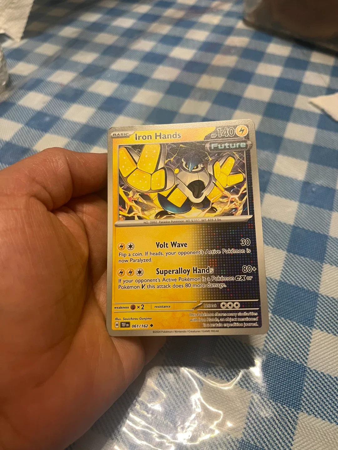 Iron Hands Pokémon Card - 061/162