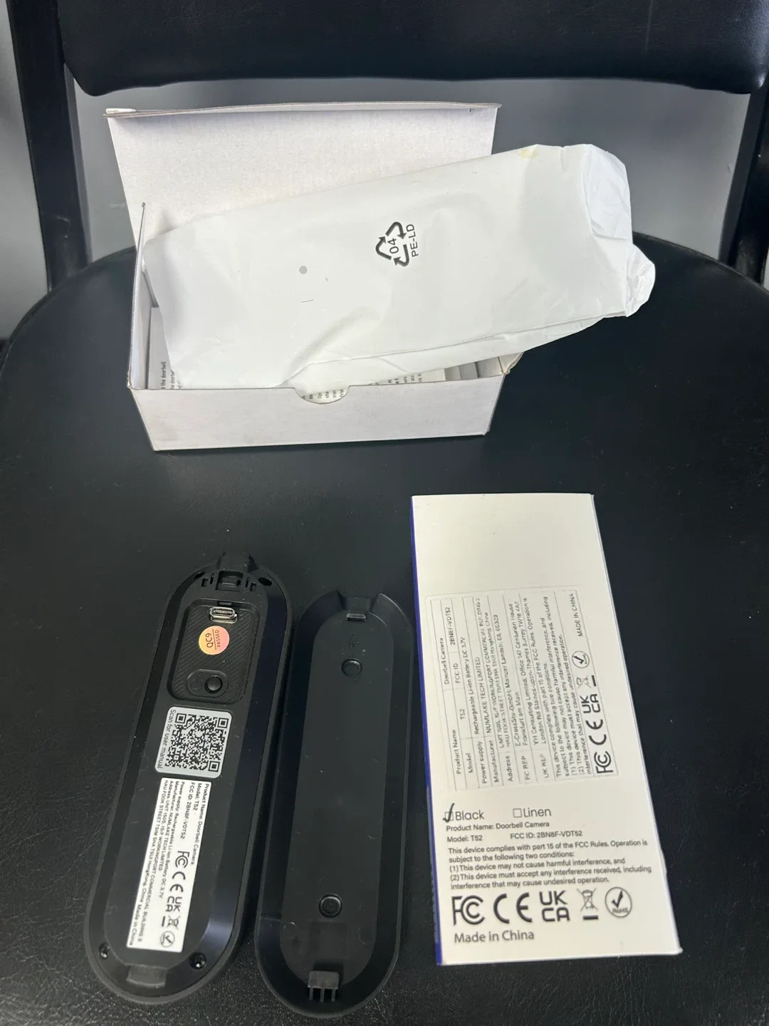 Black Doorbell Camera, 2.4GHz Wi-Fi, New in Box! image indicator(3)