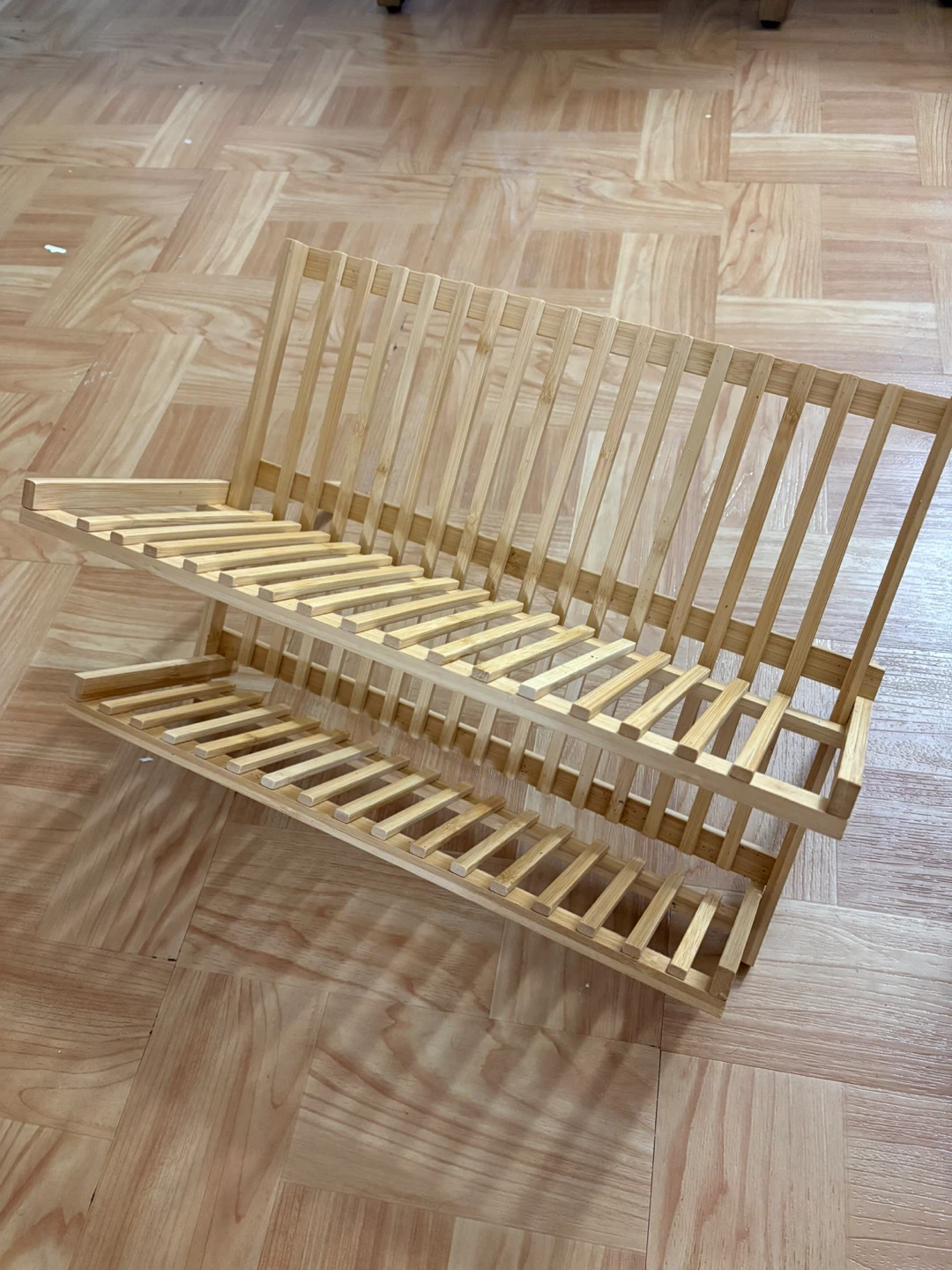 Bamboo Folding Dish Drying Rack - photo 3