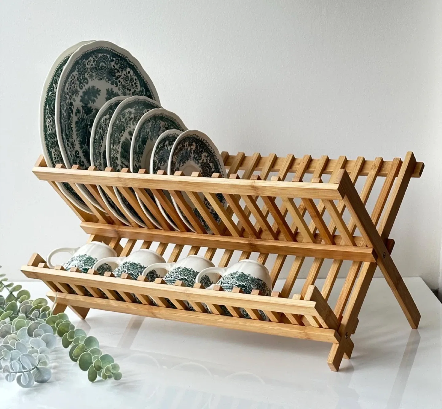 Bamboo Folding Dish Drying Rack