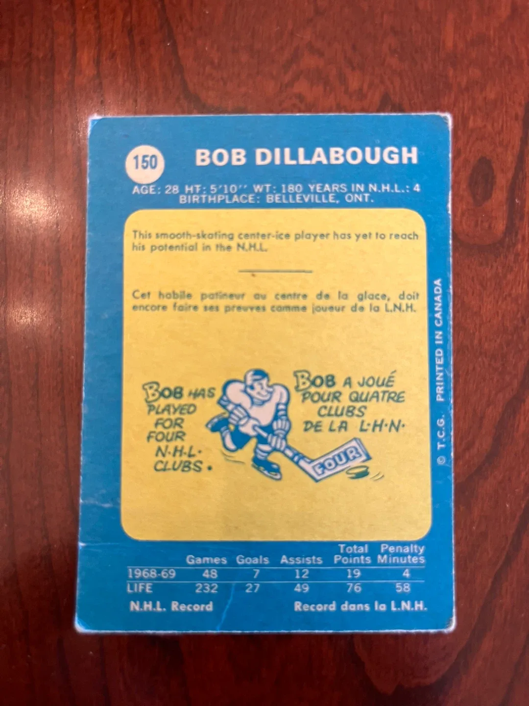 1969-70 OPC 150 Bob Dillabough California Golden Seals image indicator(2)