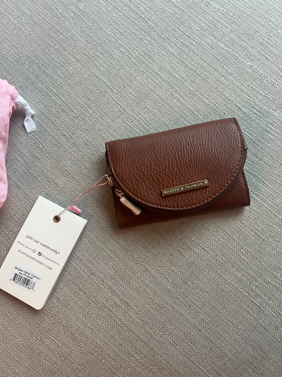 Poppy & Peonies Margot Wallet - Chestnut