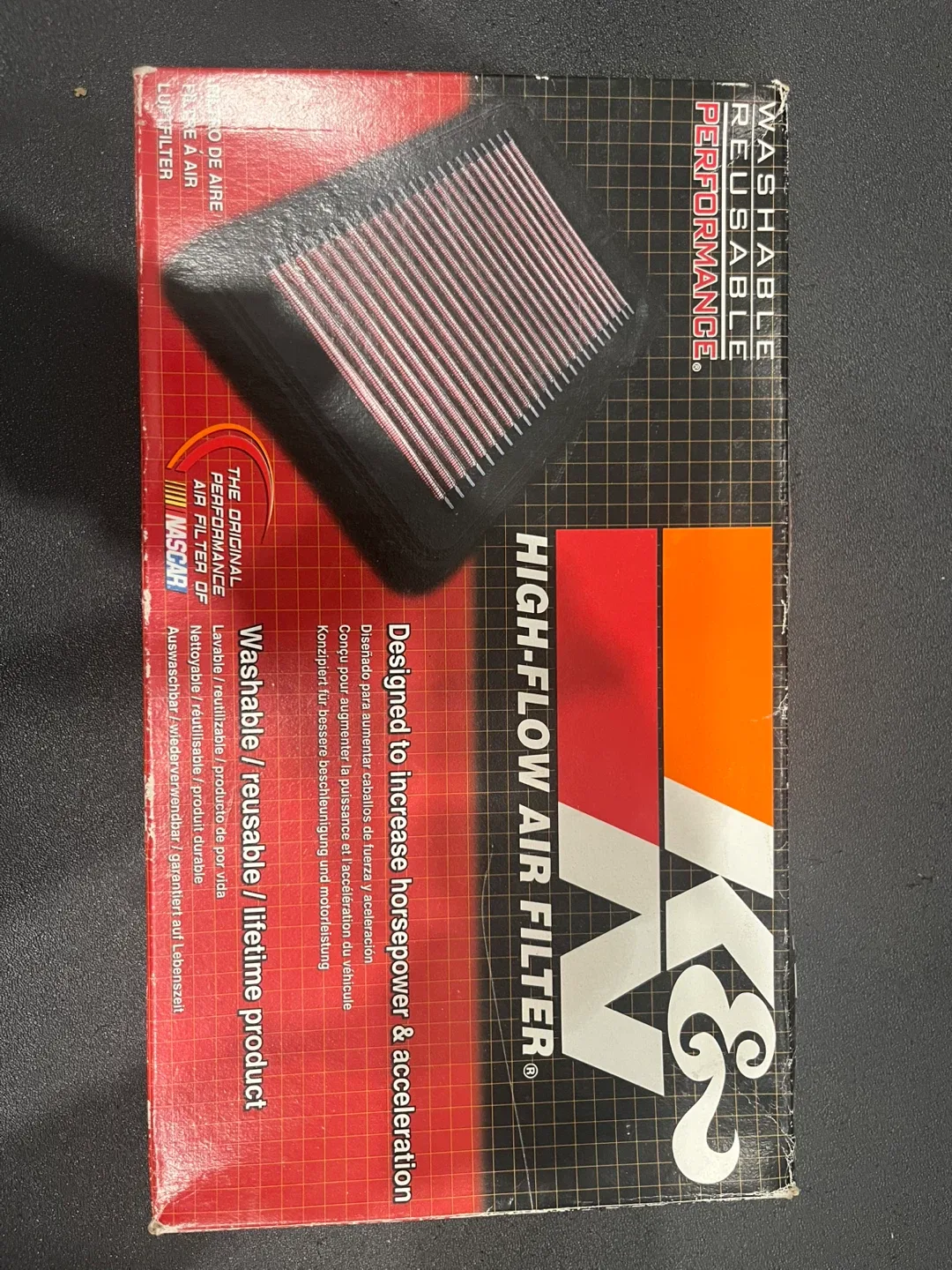 K&N High-Flow Air Filter - Washable & Reusable