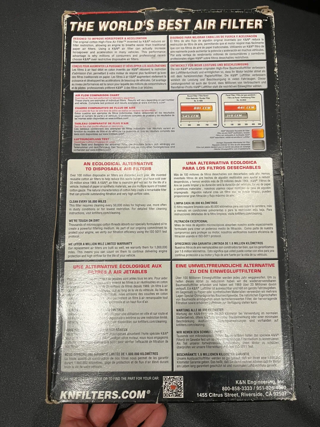 K&N High-Flow Air Filter - Washable & Reusable image indicator(4)