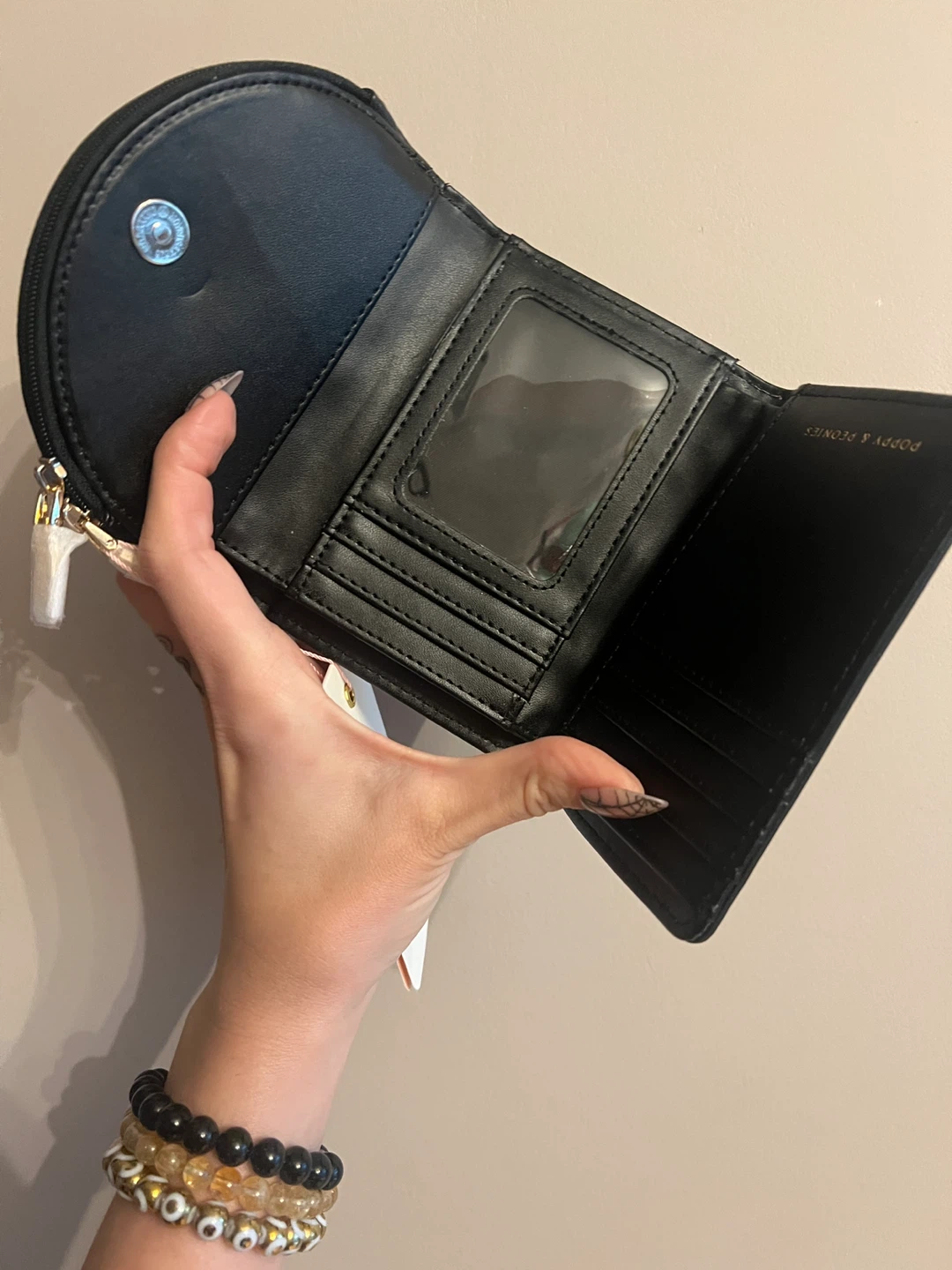 Poppy & Peonies Black Wallet - New! - photo 2