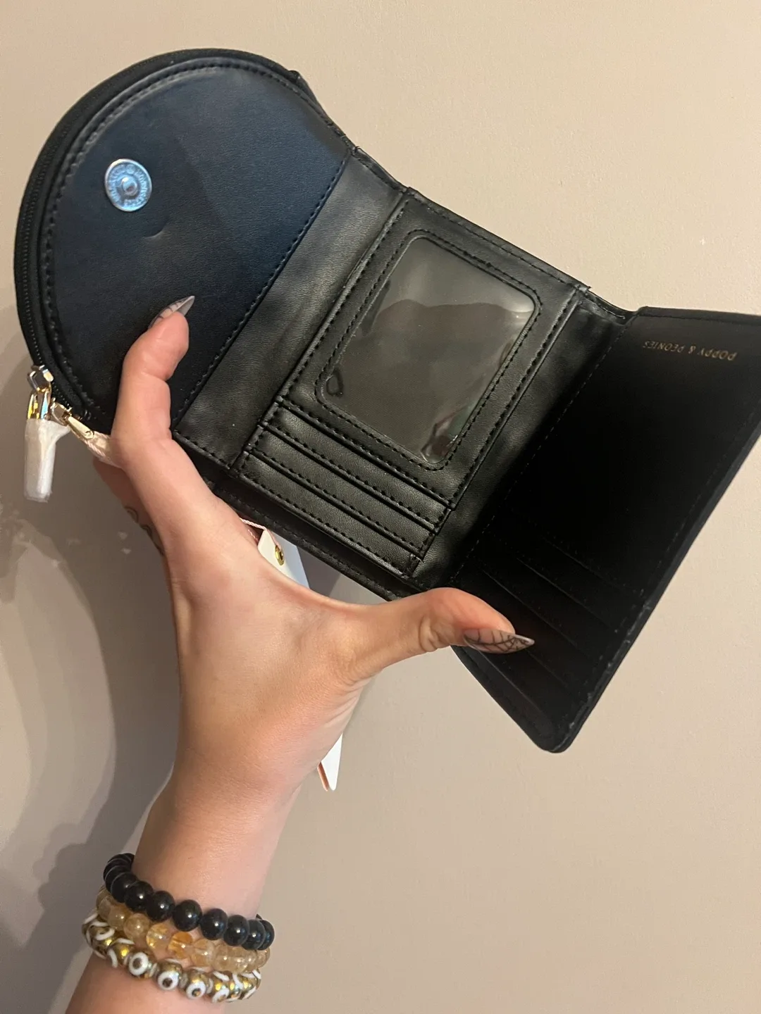 Poppy & Peonies Black Wallet - New! image indicator(2)