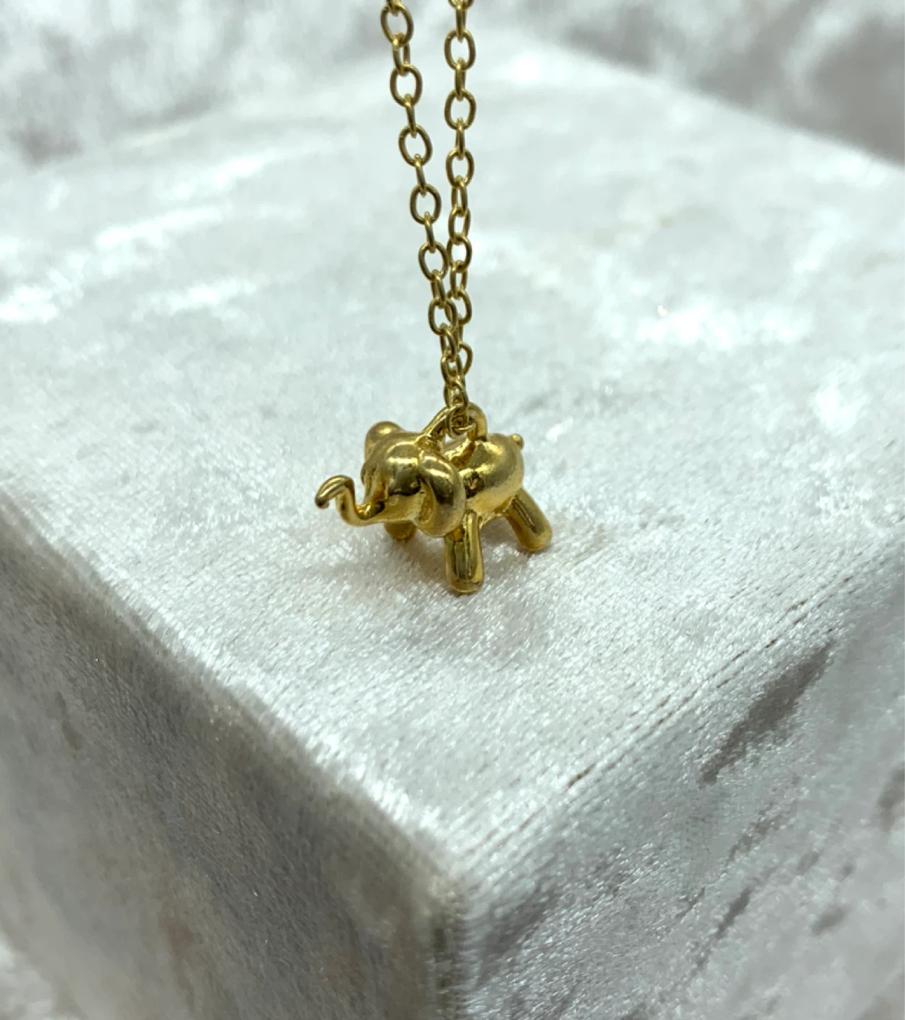 Gold Elephant Pendant Necklace