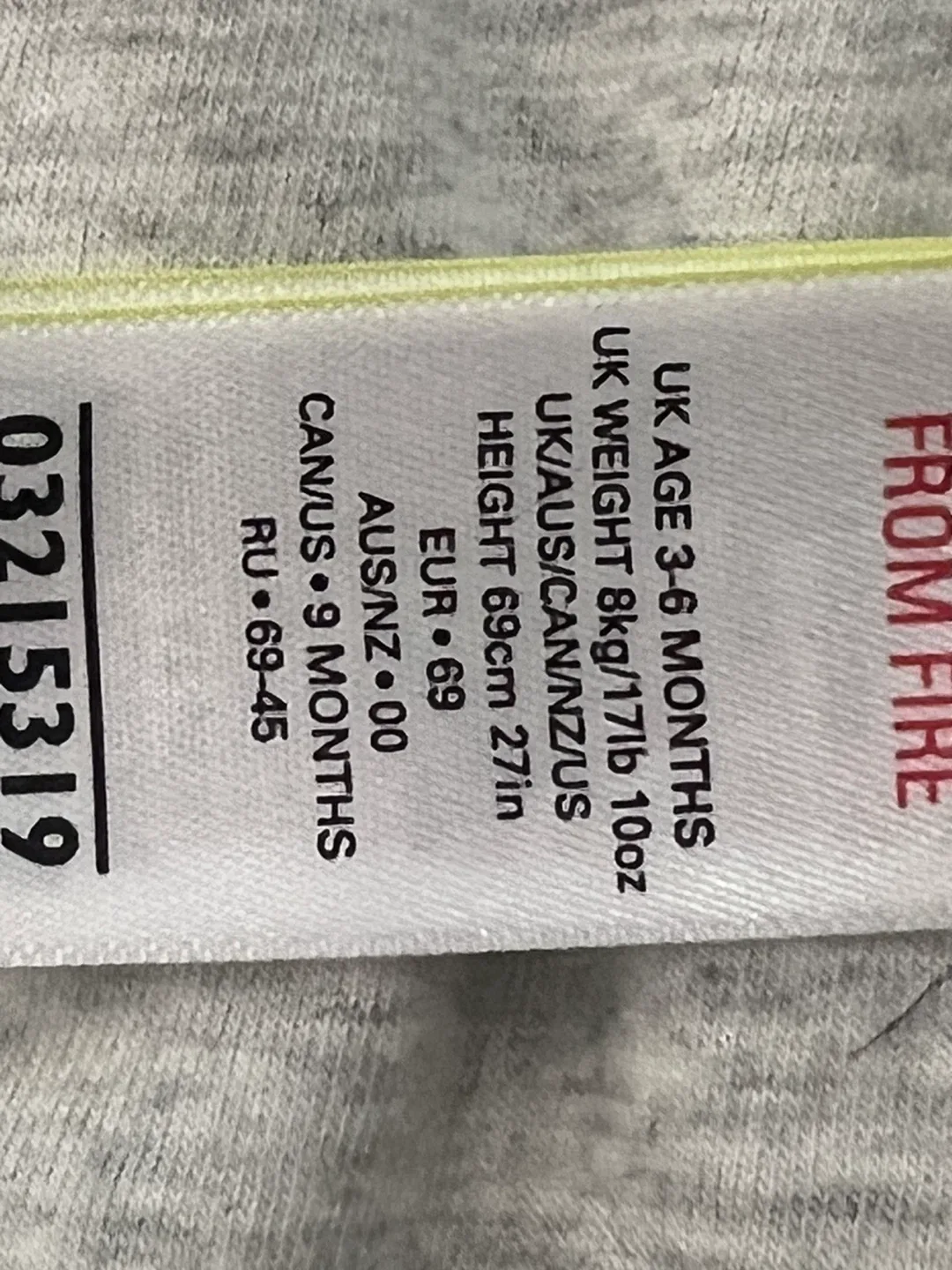 Striped Snowsuit 3-6 Months double zipper image indicator(4)