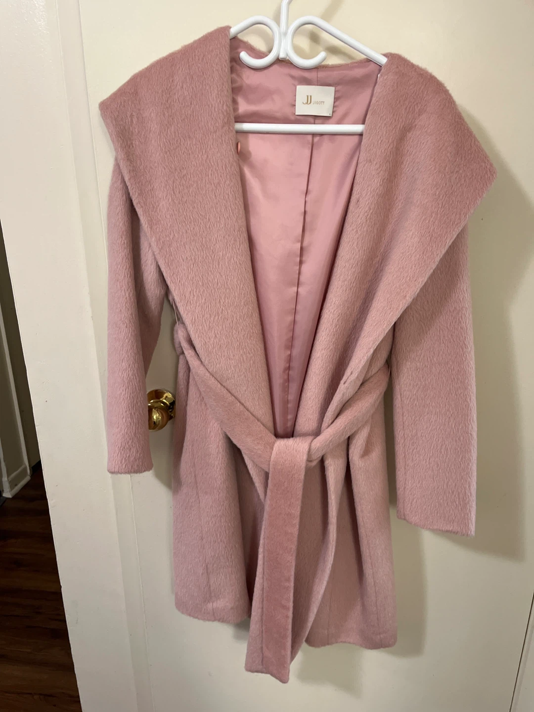 Jigott Pink Wool Blend Coat