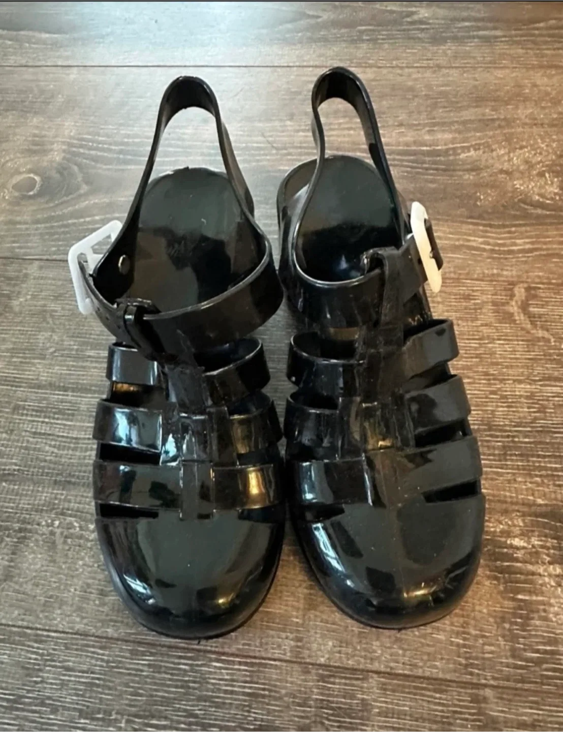 🥕Jelly Shoes Black Size 4 USA image indicator(2)