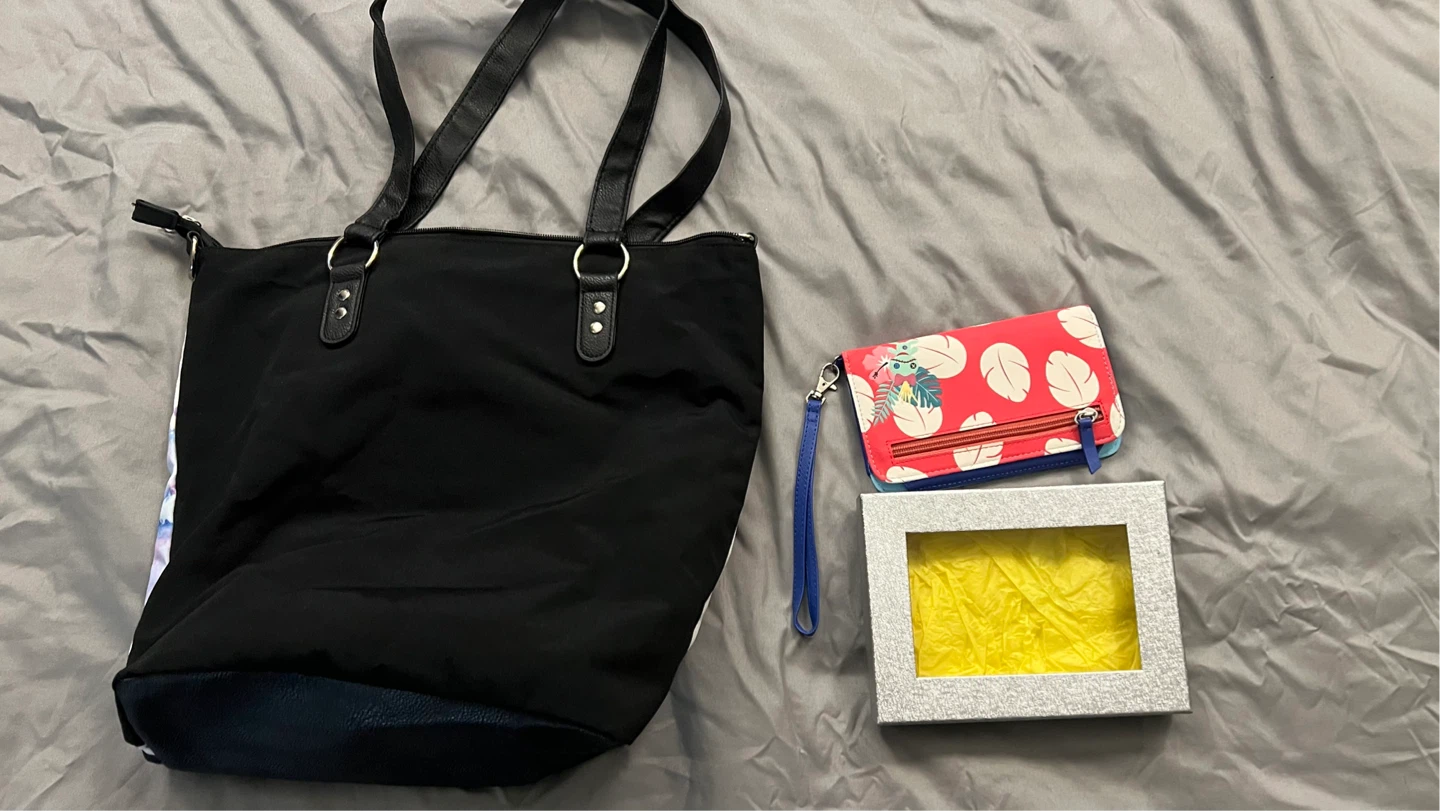Disney Stitch Tote Bag & Wallet Set - New - photo 2