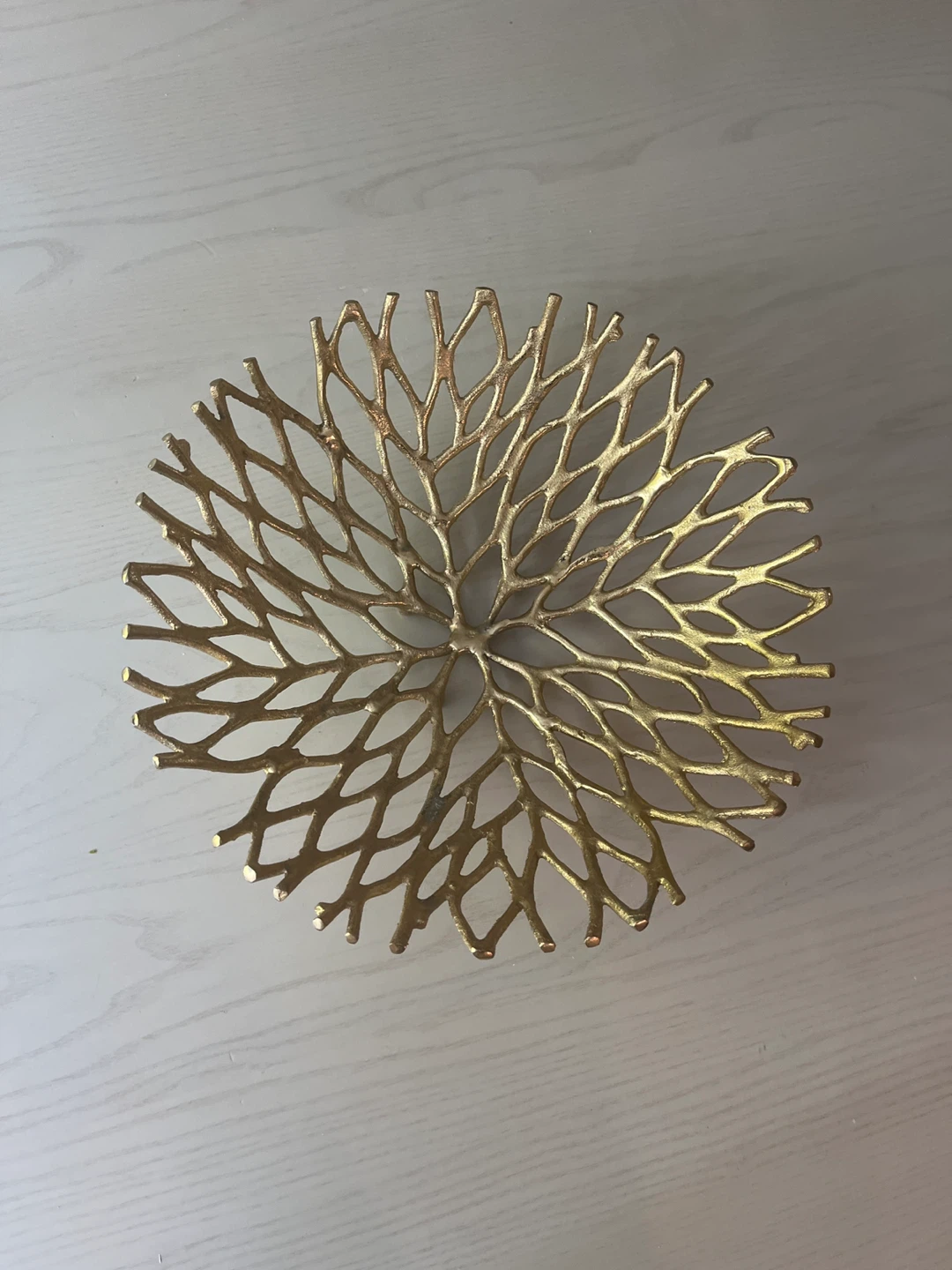 Gold Decorative Bowl - Metal Centerpiece - photo 2