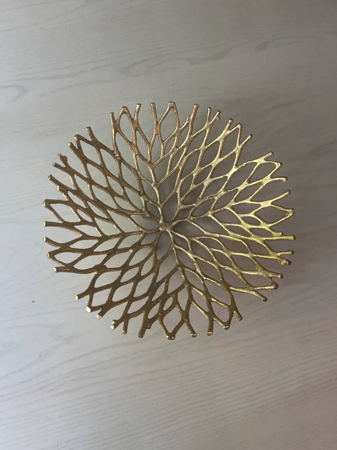 Gold Decorative Bowl - Metal Centerpiece image indicator(2)