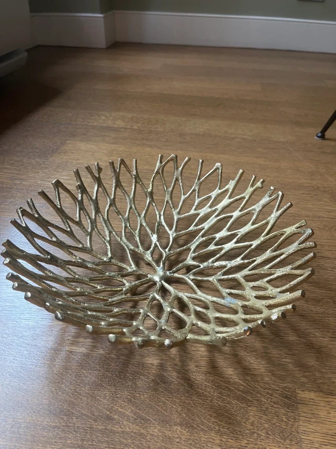 Gold Decorative Bowl - Metal Centerpiece image indicator(3)