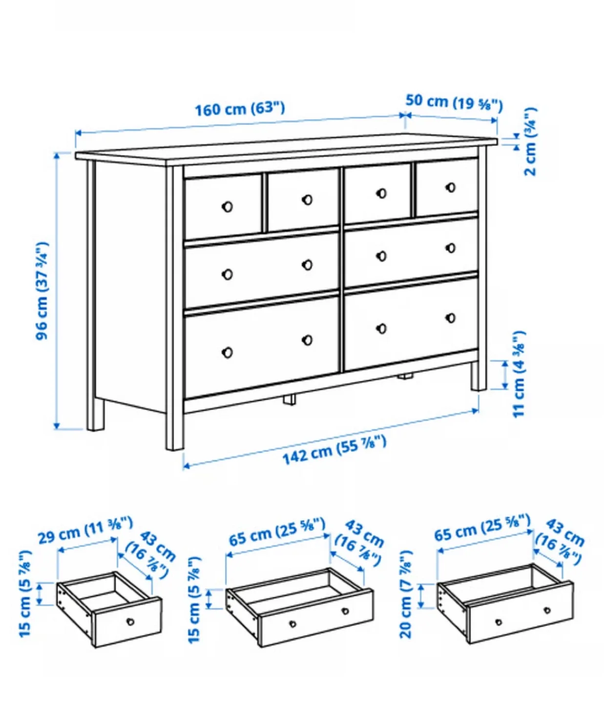 IKEA Hemnes White Dresser image indicator(4)