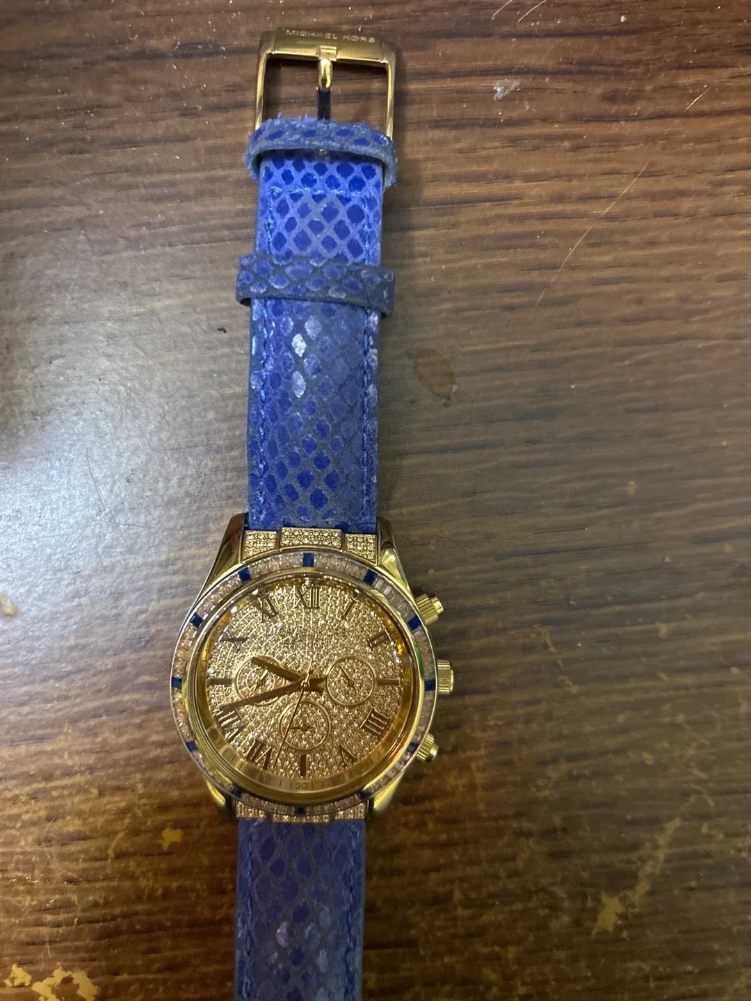 Michael Kors Gold Watch with Blue Band