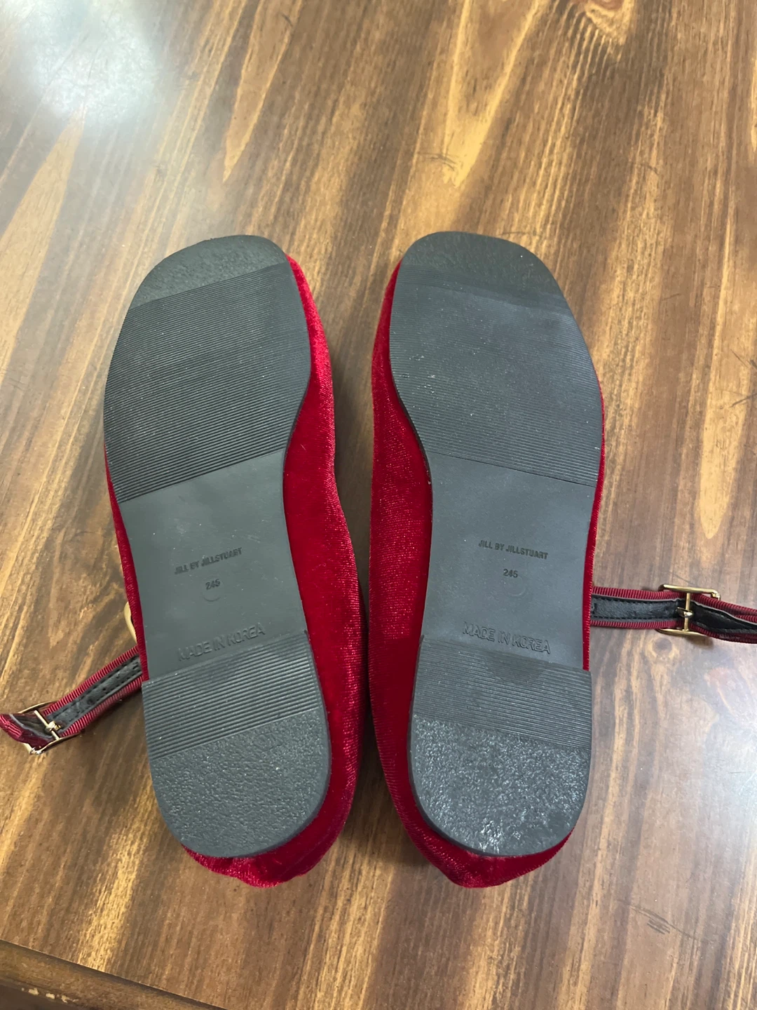 Jill by Jill Stuart Red Velvet Flats, Size 7-7.5 - photo 2