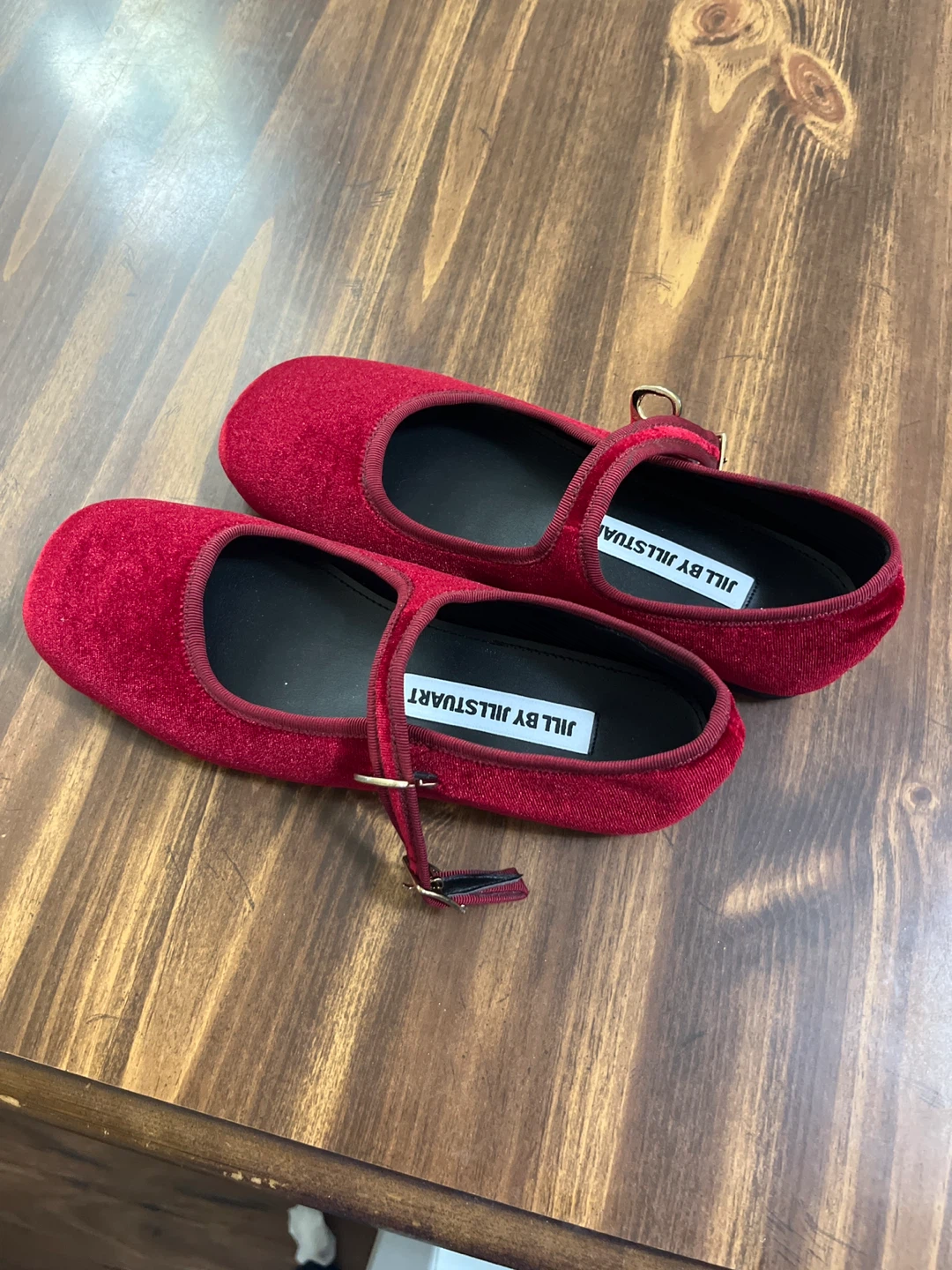 Jill by Jill Stuart Red Velvet Flats, Size 7-7.5 - photo 3