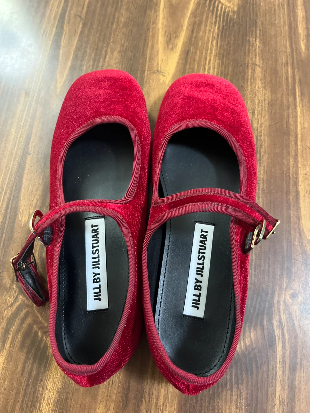 Jill by Jill Stuart Red Velvet Flats, Size 7-7.5