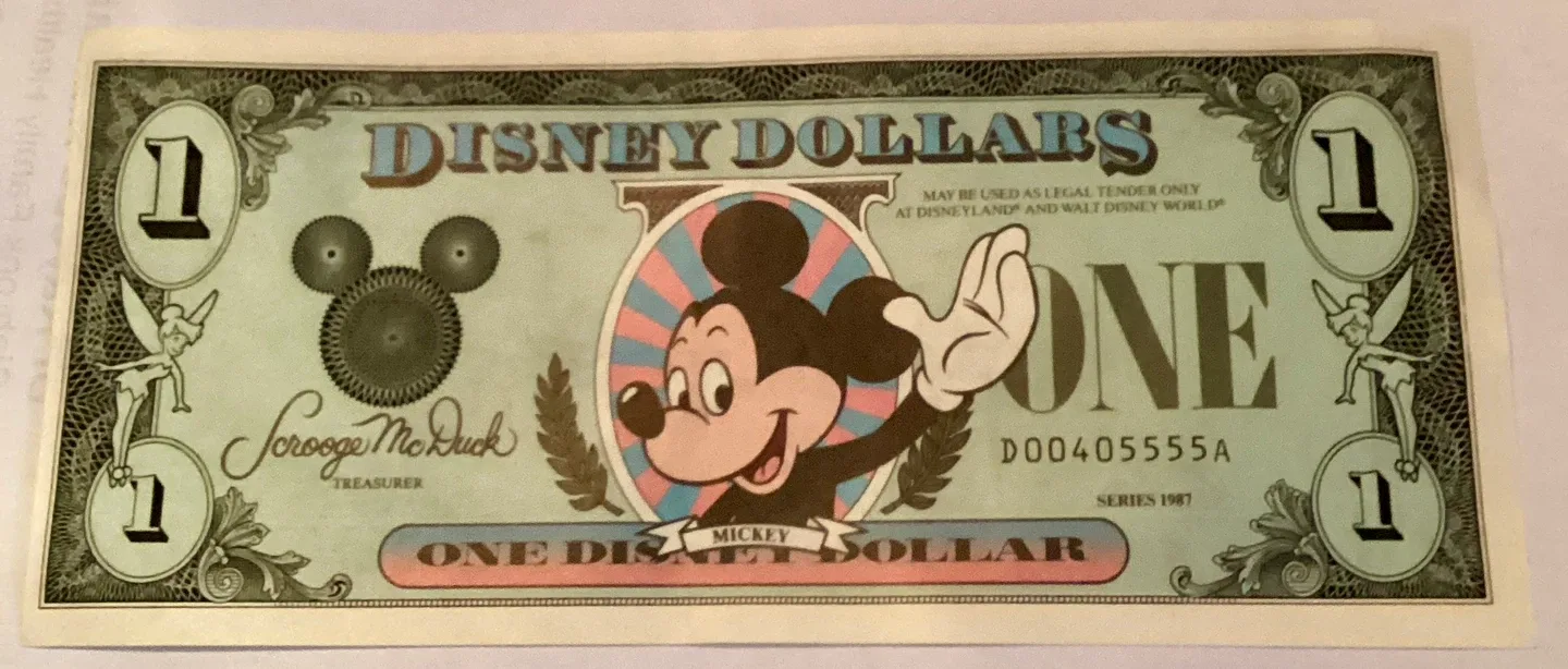 Disney Dollars - One Dollar
