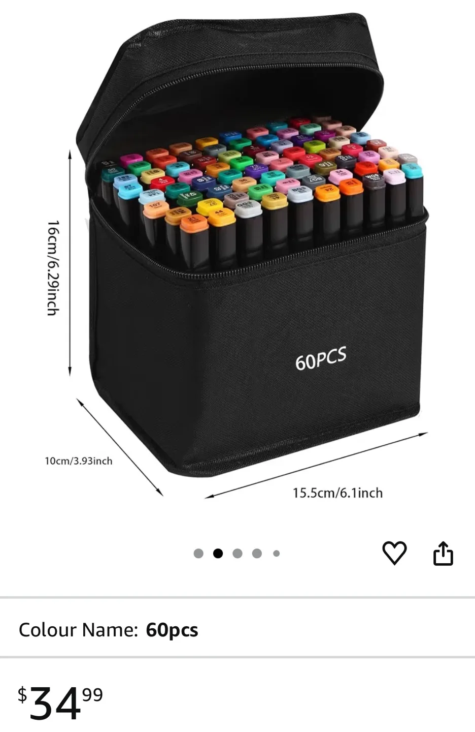 Dual Tip Marker Set 60pcs   2 for $20