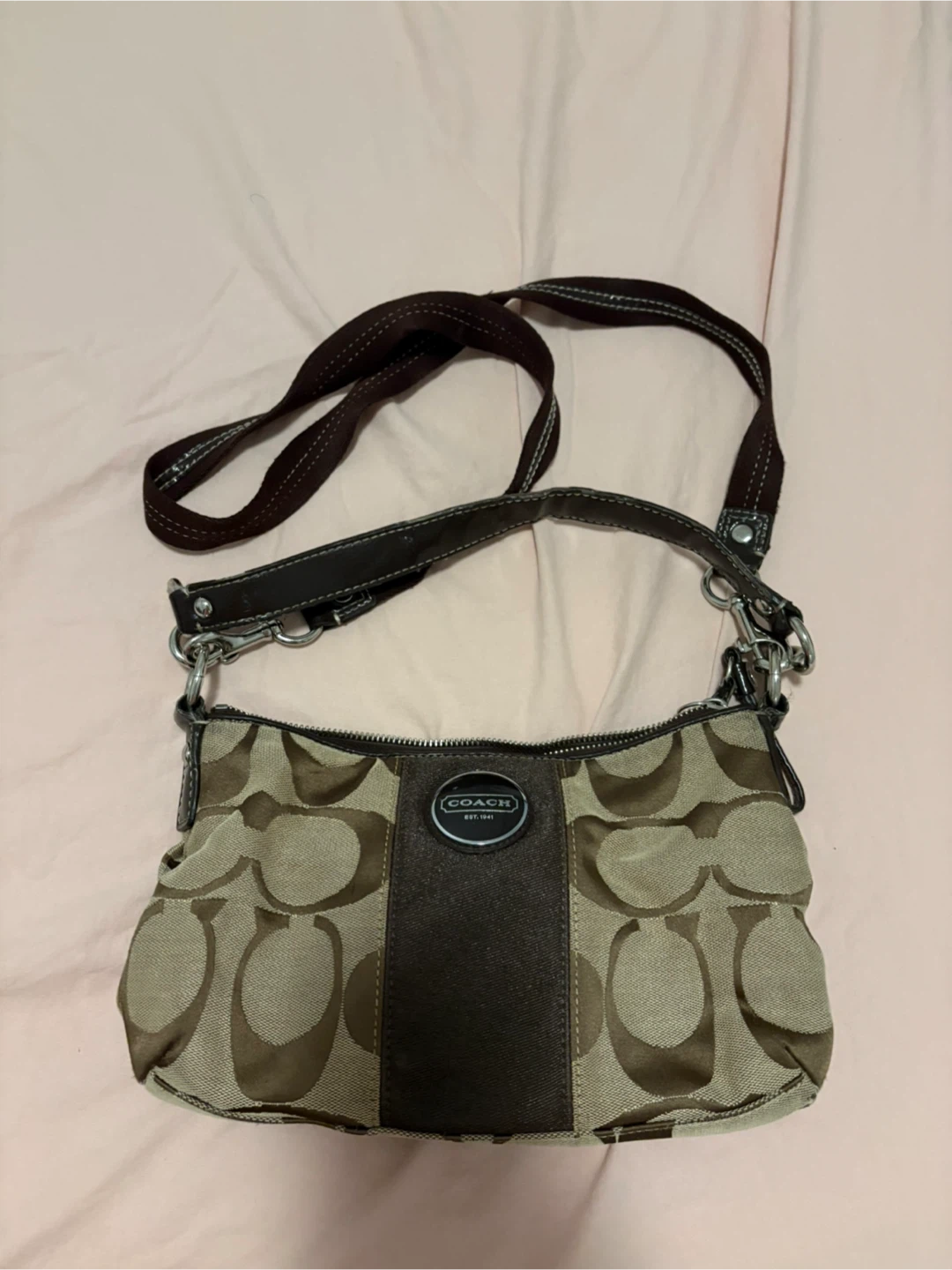 Coach Signature Canvas Shoulder Bag