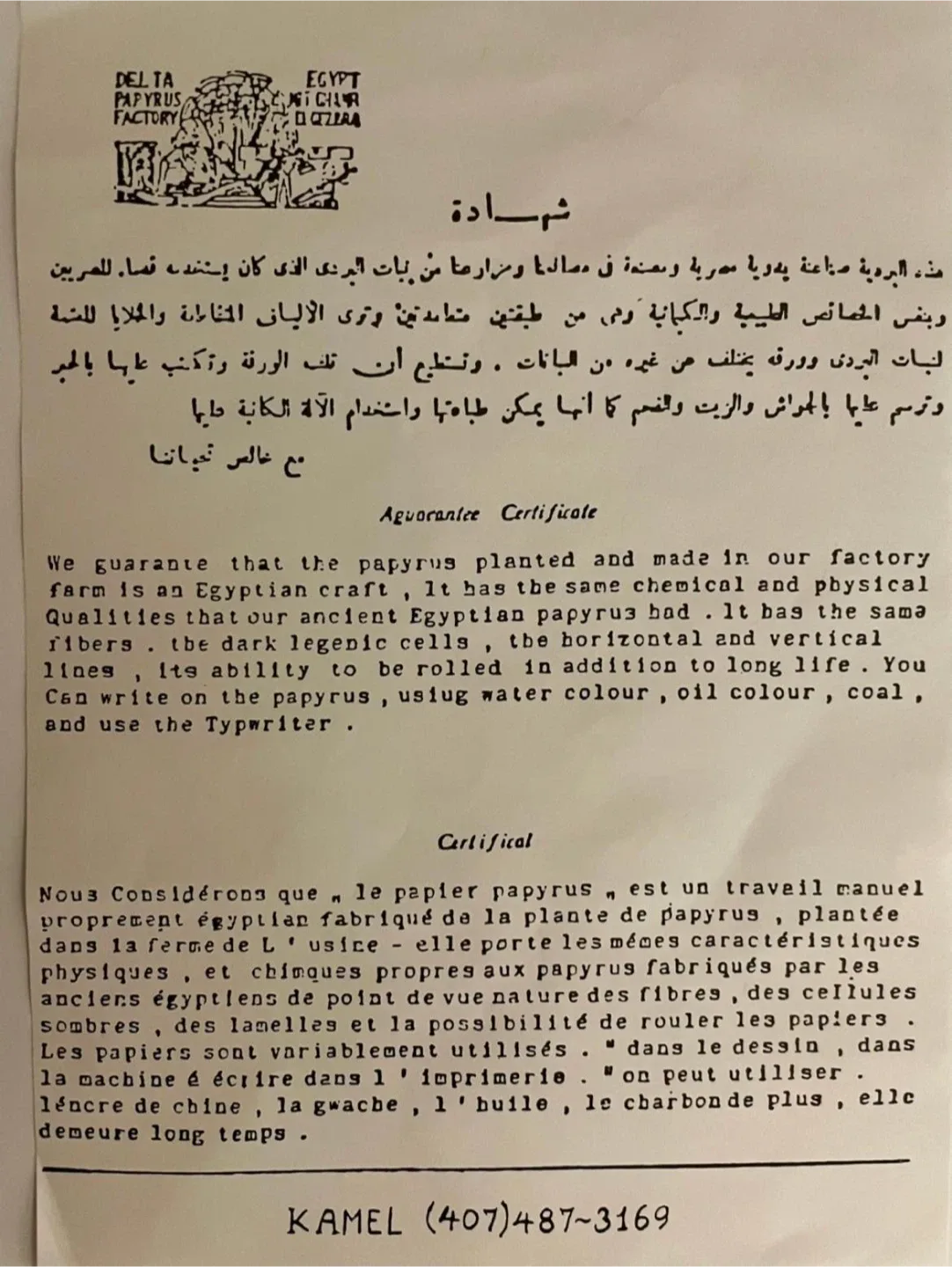 Large Framed Authentic Egyptian Papyrus Art image indicator(6)