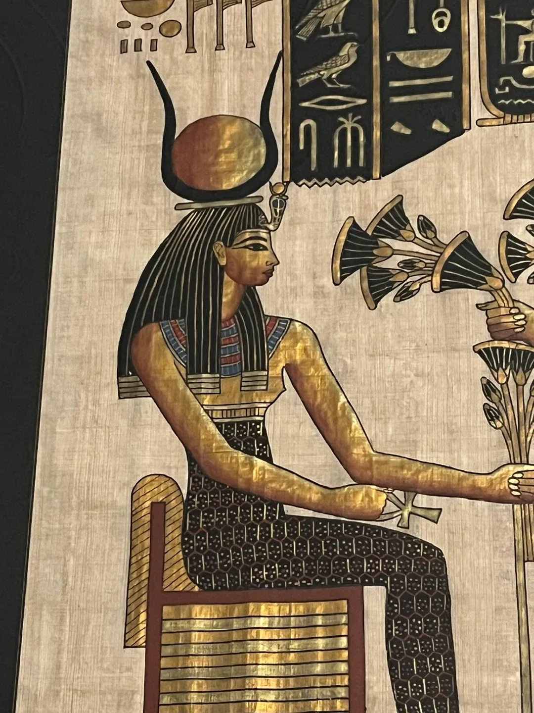 Large Framed Authentic Egyptian Papyrus Art image indicator(3)