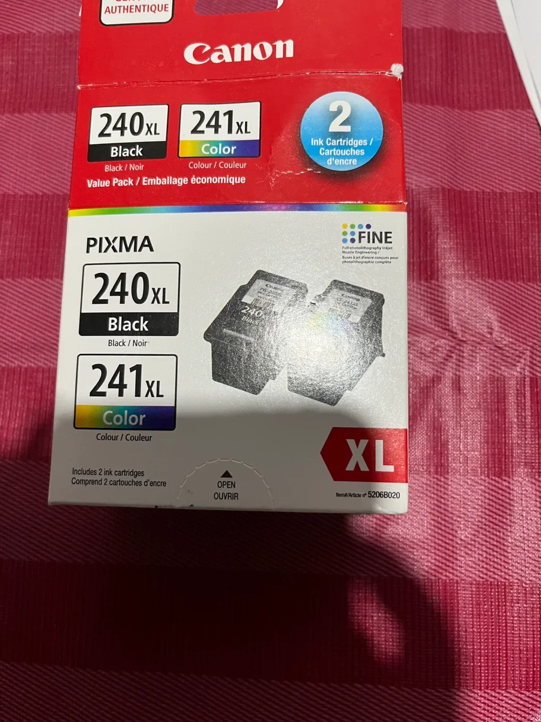 Canon 240XL/241XL Ink Cartridge Set - New