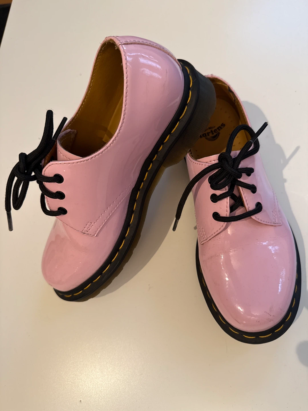 Dr. Martens 1461 Patent Leather Oxford Shoes - Pink - photo 2