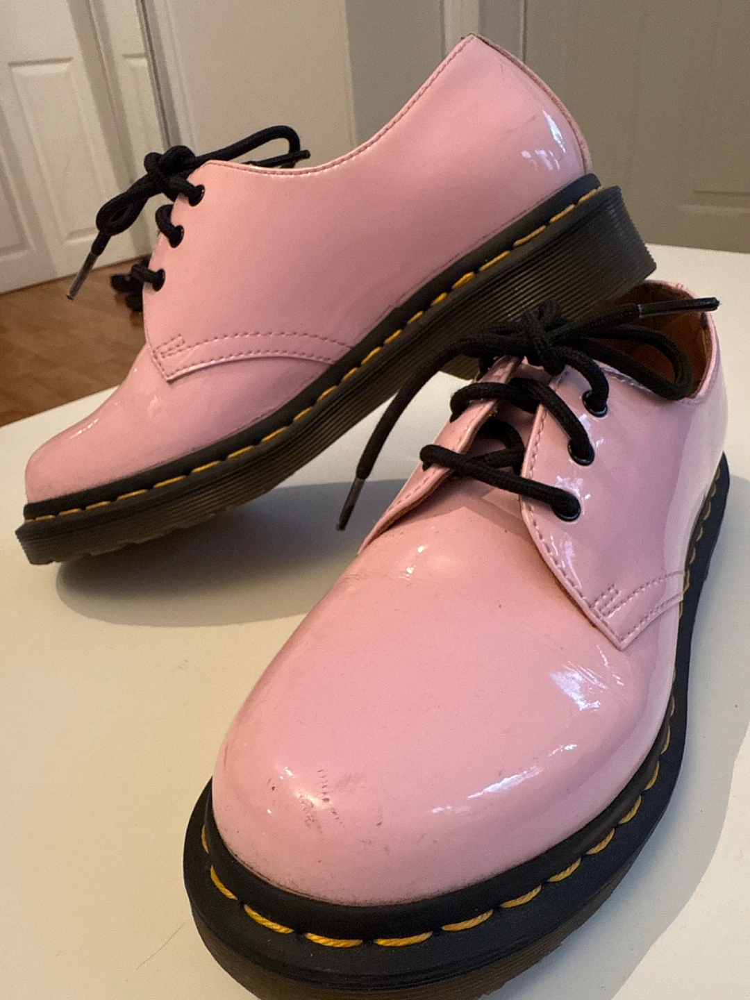 Dr. Martens 1461 Patent Leather Oxford Shoes - Pink - photo 3