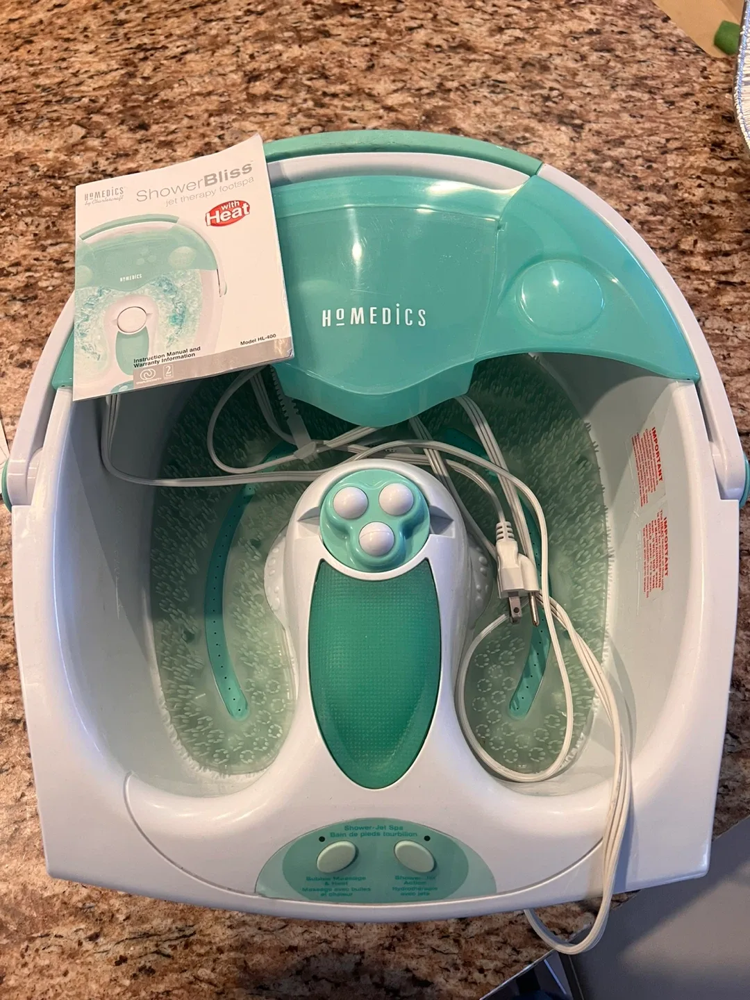 HomeMedics Foot Spa with manual