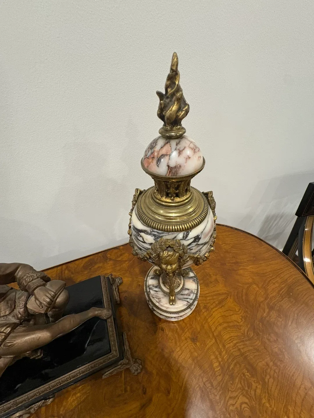 Antique Marble & Bronze Decorative Urn image indicator(2)