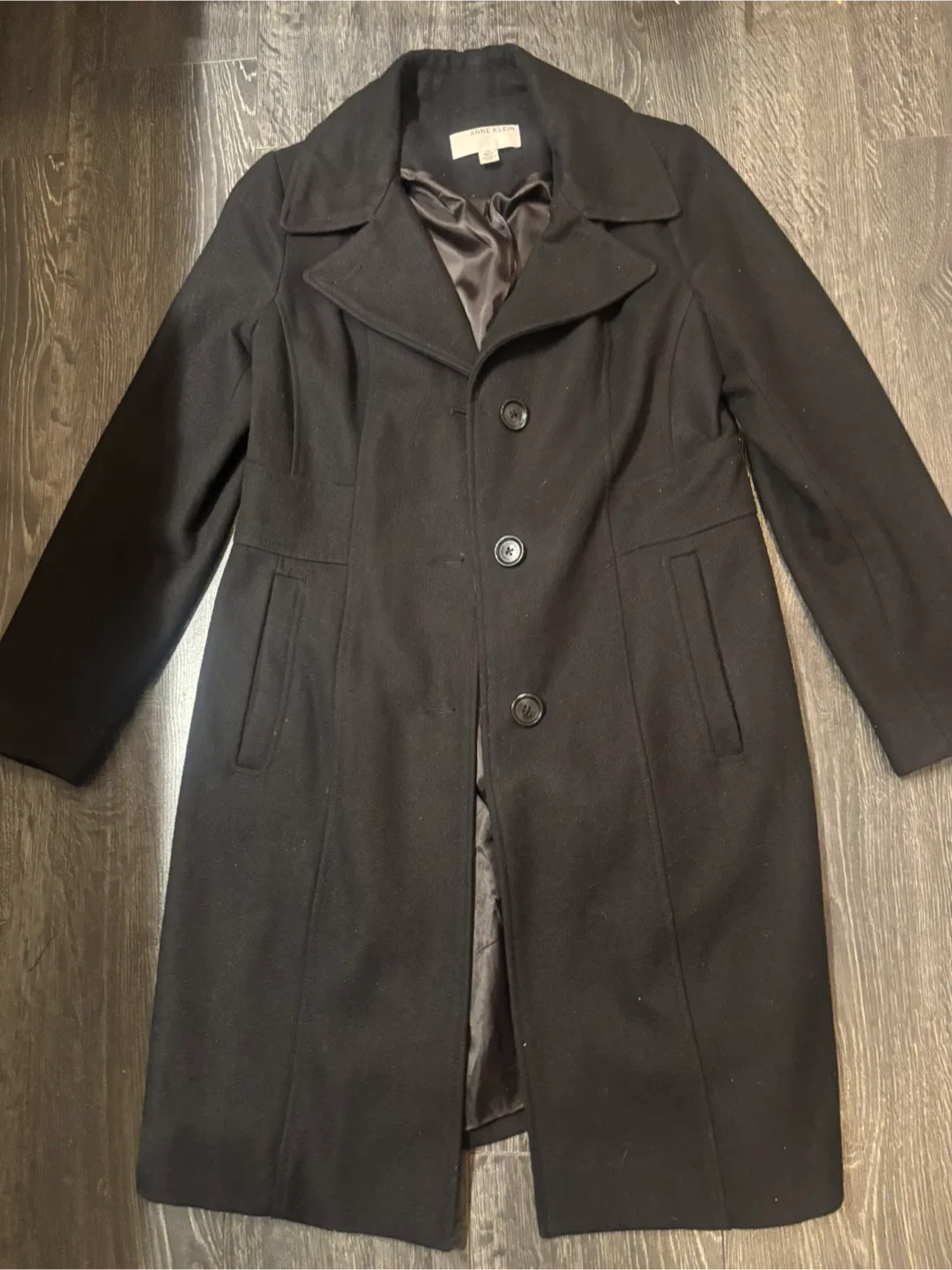 Women’s Anne Klein Wool Coat Medium image indicator(7)