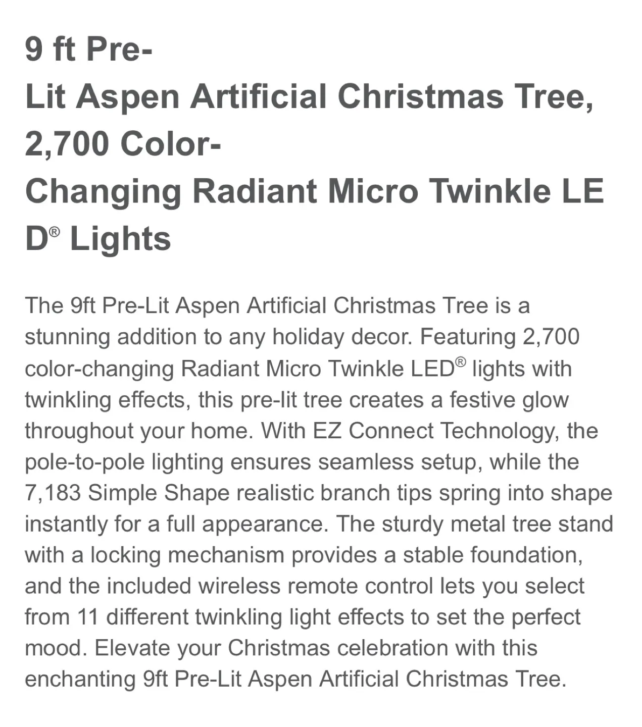 9ft Pre-Lit LED Artificial Christmas Tree image indicator(7)