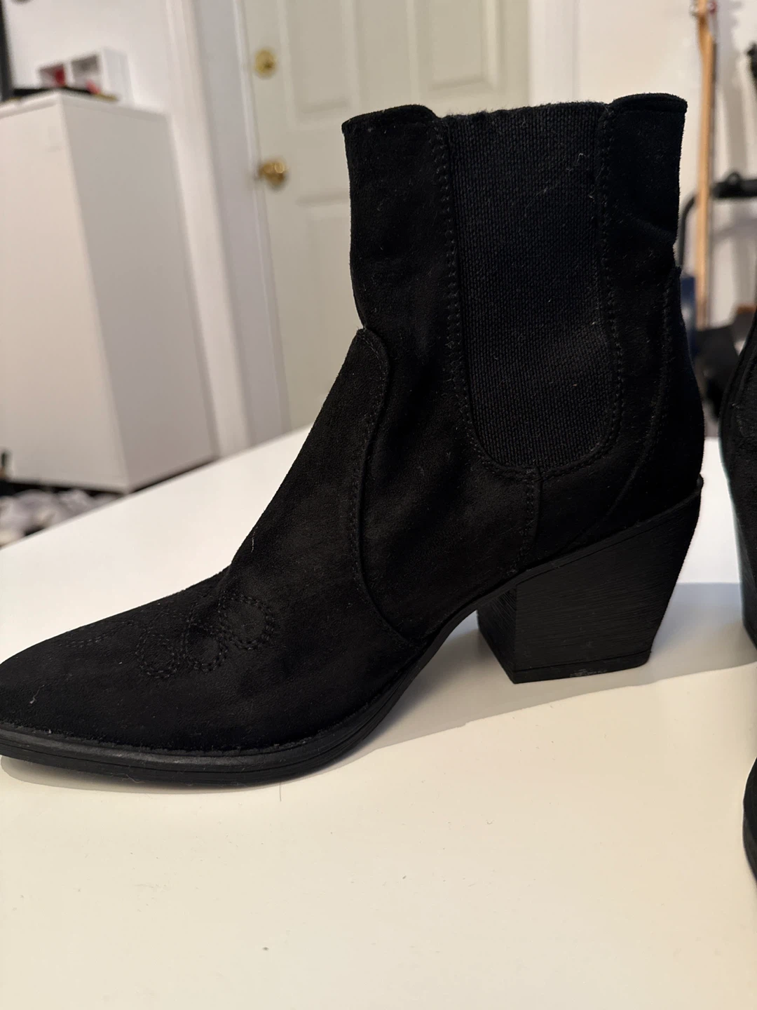 Black Ankle Boots, Size 7 - photo 2
