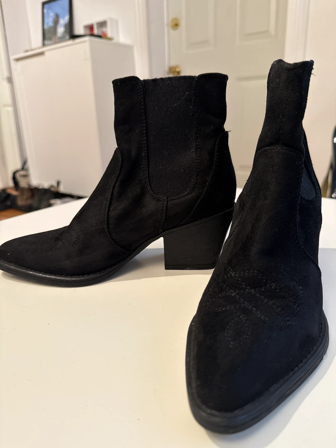 Black Ankle Boots, Size 7