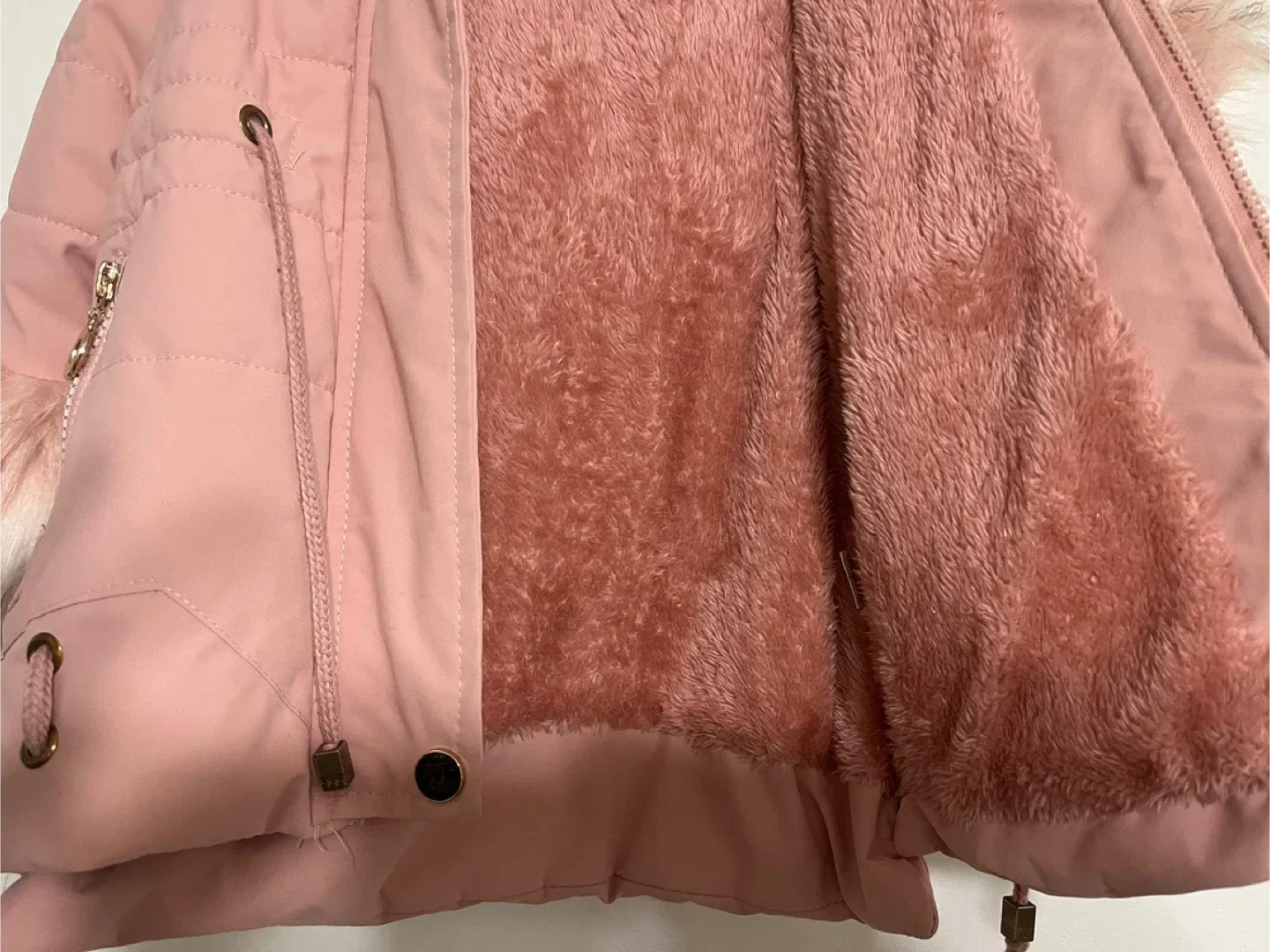 2T - Girls Pink Winter Coat with Fur Trim image indicator(6)