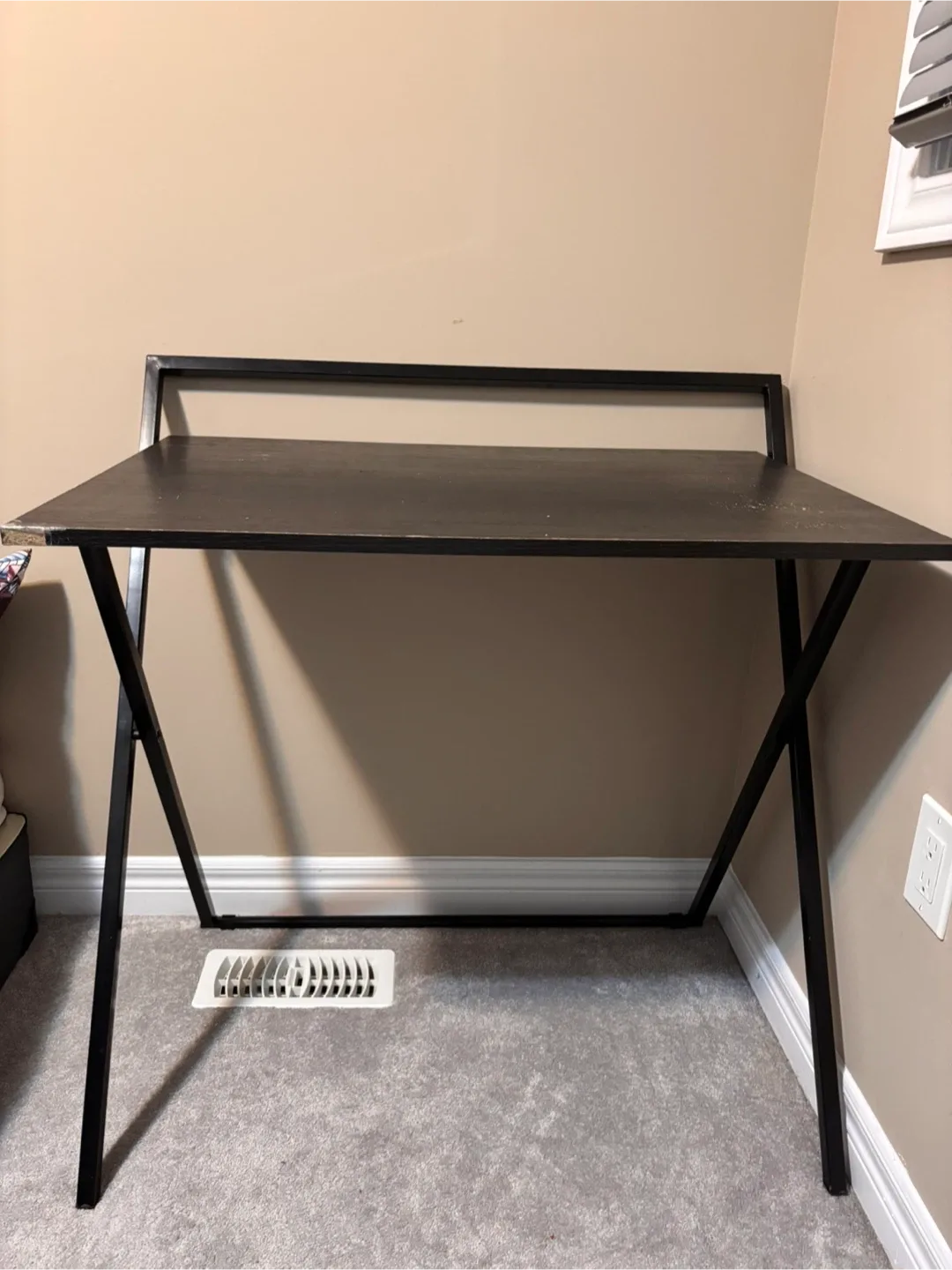 Black Metal Frame foldable Desk