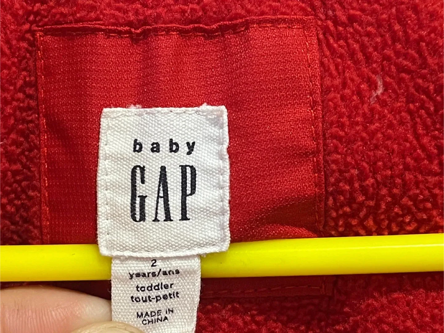 GAP Baby Red Winter Jacket - Size 2 Toddler image indicator(5)
