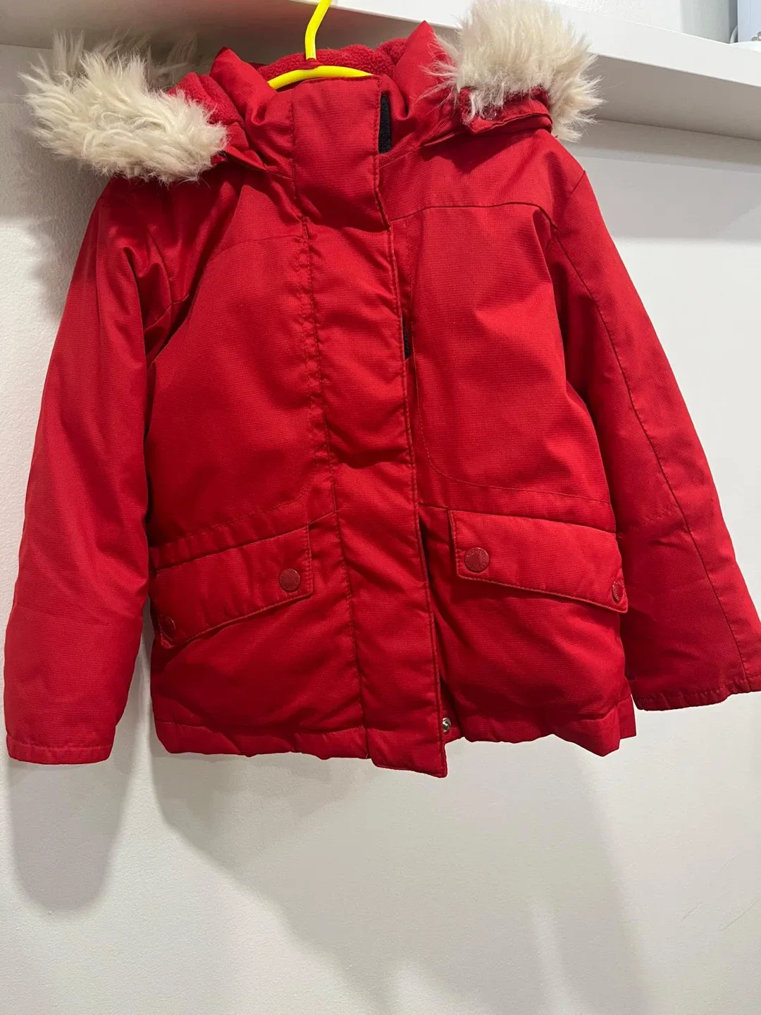 GAP Baby Red Winter Jacket - Size 2 Toddler