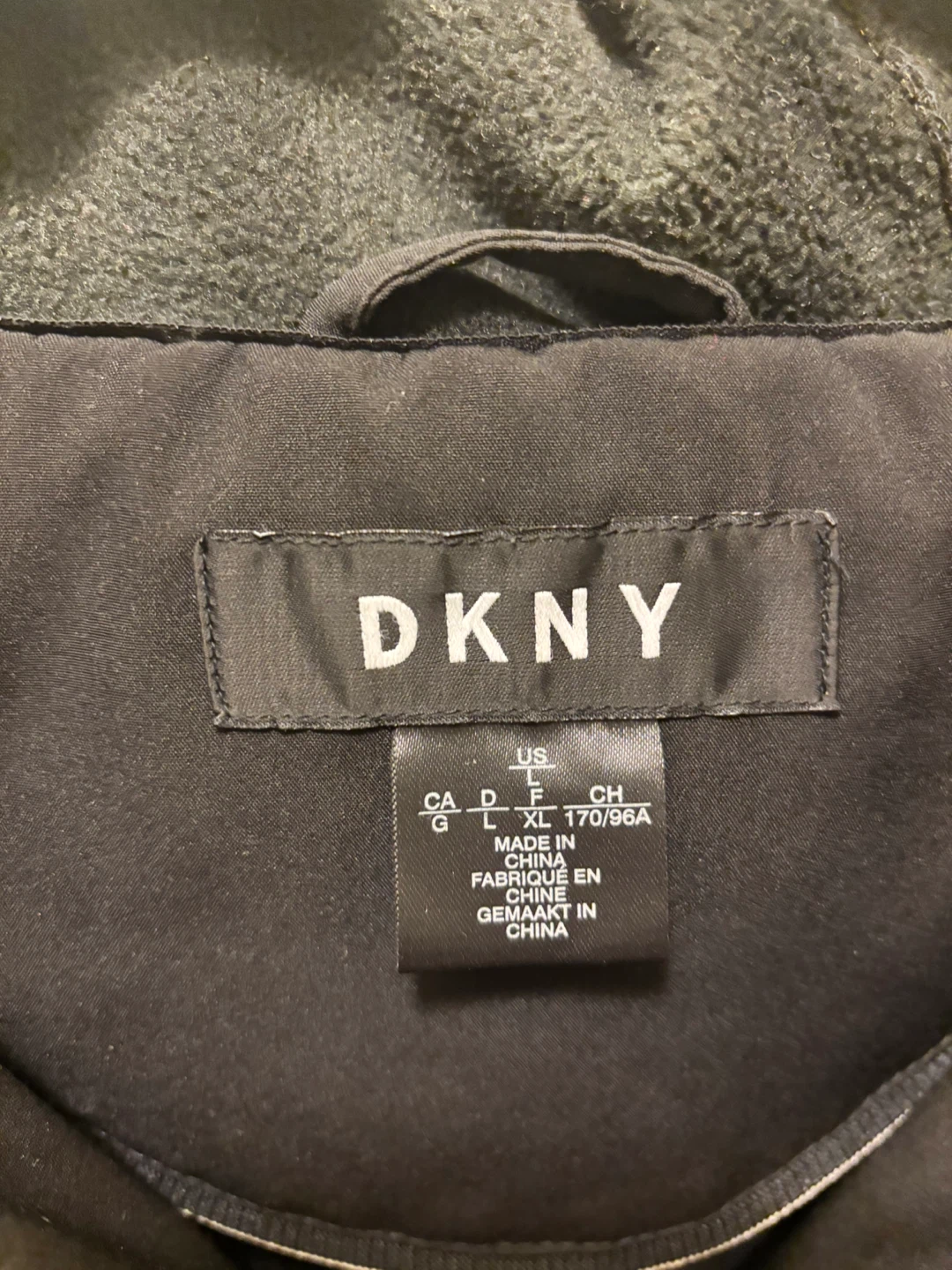 DKNY Black Parka - Size Large - photo 3