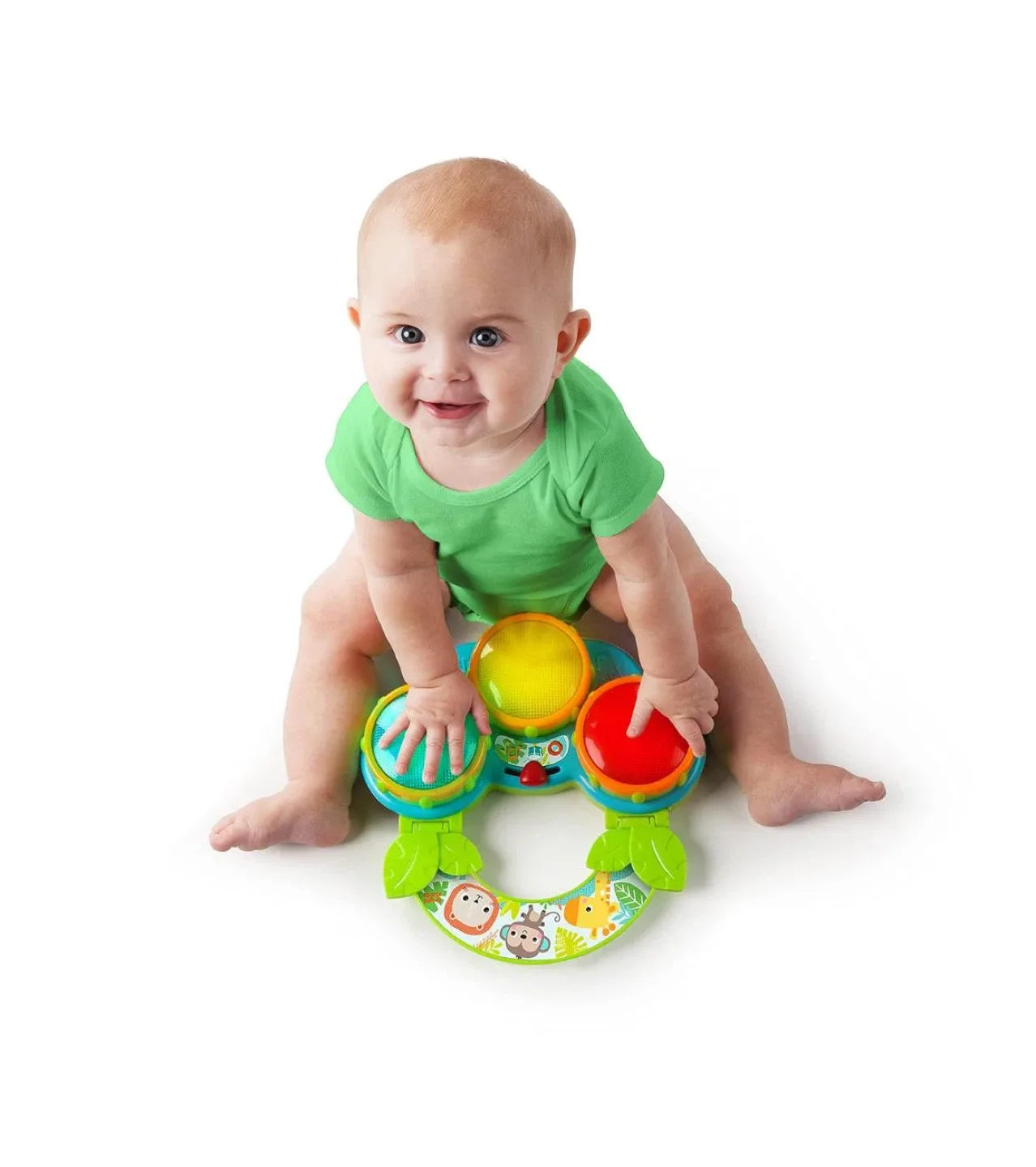 ✨LIKE NEW ✨ Bright Starts Jungle Beats Musical Toy Drum image indicator(3)