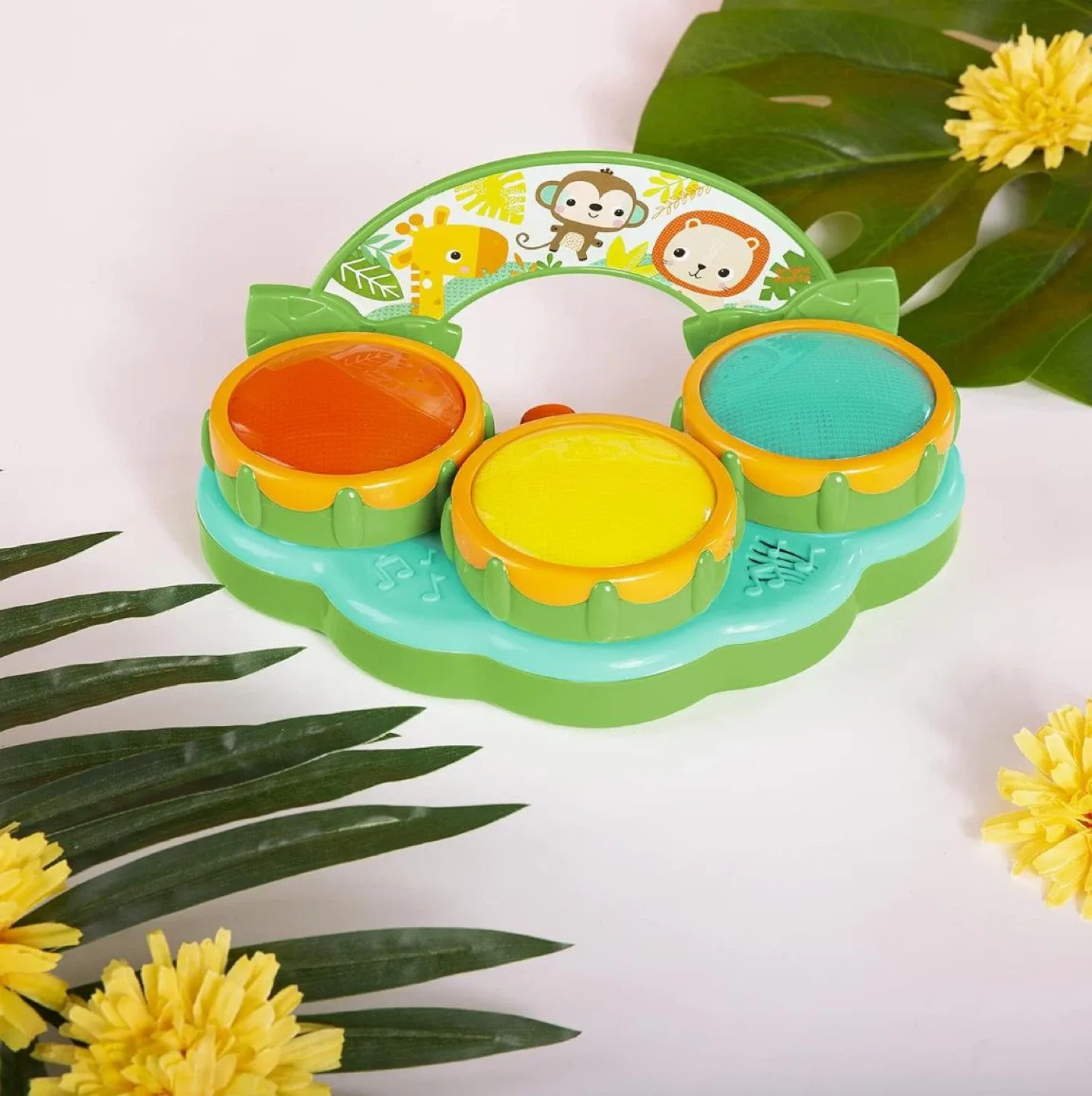 ✨LIKE NEW ✨ Bright Starts Jungle Beats Musical Toy Drum
