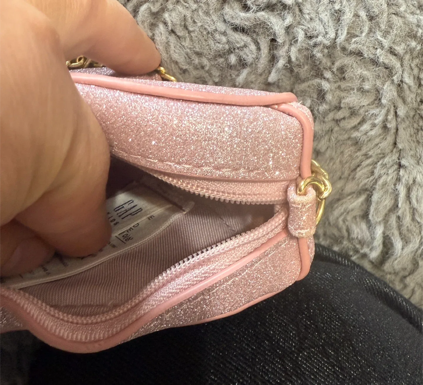 Pink Glitter Butterfly Chain Bag image indicator(6)