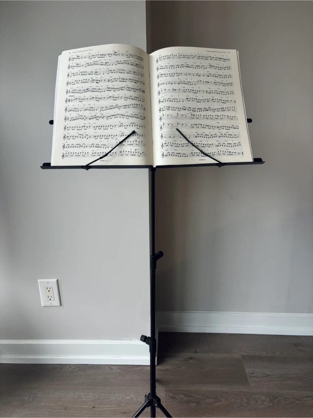 Adjustable Black Metal Sheet Music Stand image indicator(2)